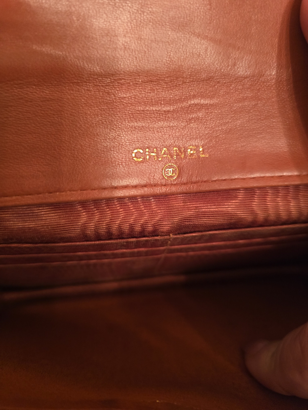 Chanel Brick Red Leather Quilted Chain Wallet-On-Chain - Picture 14 of 17